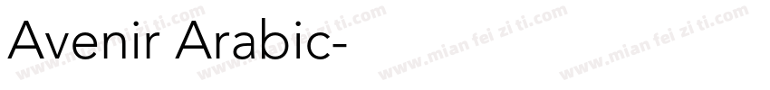 Avenir Arabic字体转换